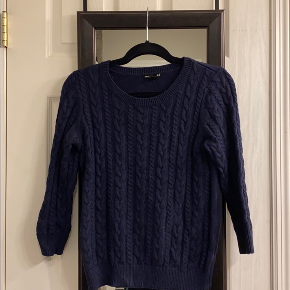 H&M Navy Blue Cable Knit Sweater!
